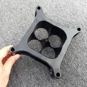 1st-racing Us1030-2bk09 2 Inch T6 Aluminum 4150 Cnc Machined Carburetor Spacer Square Bore 4 Port New