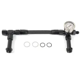 Ba-tc013-bk-zh Bartoo 8an Carburetor Dual Feed Fuel Line Pressure Gauge For Holley 4150