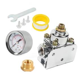 Batu Frg023-si-zh Low Fuel Pressure Regulator Gauge Kit Holley Carburetor Carb Quick 12-804