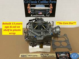 Cadillac 7016101 Rebuilt 1959 Rochester 4gc 4 Jet Bbl Carburetor With Base Plate Gasket