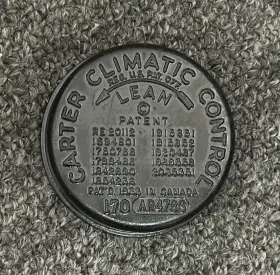 170-ar478s Carter 1961-62 Cadillac Afb #3177s And 3840s Choke Cover - Super Used