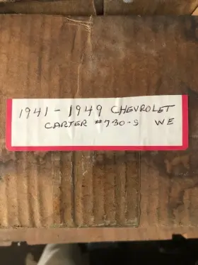 730-s Carter Original 1941-49 Chevrolet We Carburetor #730-s