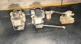 Wcd722s Carter Lot Of 2 - 1949 Cadillac Carburetor Oem Complete With Fuel Pump