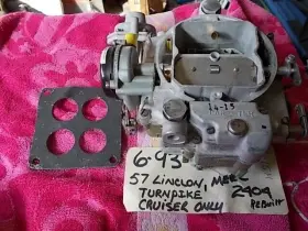 Wcfb57 Carter Wcfb 4-bbl. Carburetor 1957 Mercury Turnpike Cruiser Lincoln Rebuilt 2404