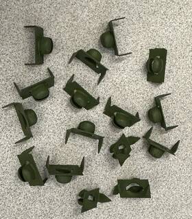 Corvette Central 282108 1963-67 Corvete Coupe Upper And Rear Door Window Channel Push In Clip Set/16pc-new