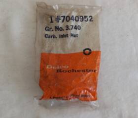 Delco Rochester 7040952 Original Vintage #7040952 Carb. Inlet Nut New Old Stock
