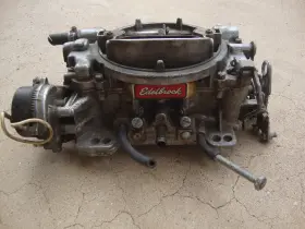 1405-1030 Edelbrock Used 4 Barrel Performance Carburetor 600 Cfm