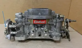 1406-2434 Edelbrock Used 4 Barrel Performance Carburetor 600 Cfm Broken Choke
