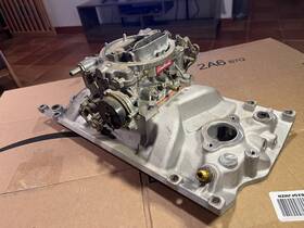 Edelbrock 1406-3239 4 Barrel Carburetor 1406 600 Cfm With Perf Rpm Intake 350 Chevy