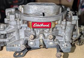 Edelbrock 1411-8249 Edlebrock Chrome 750 Carburetor Part No.1411 Used Good Condition