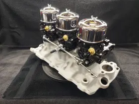 C357 Edelbrock Triple Deuce 3x2 Tri Power Six Pack Induction System