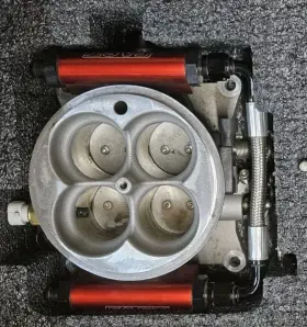 4150-style Fast 244-304152 Cast High-flow 4-barrel Throttle Body Integrated Fuel Injectors