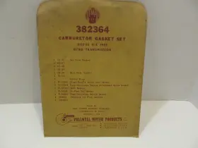 382364 Fmp Co. Vintage Nos Carburetor Gasket Kit Dodge 1953 Gyro Transmission V8
