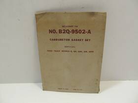 Fmp B2q-9502-a Vintage Nos Carburetor Gasket Set Ford Truck Models Q Qh Qhs Qw Qhw