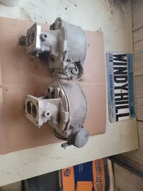 320.fd1s49 Ford 49 50 51 Pair Of Side Draft Carburetors