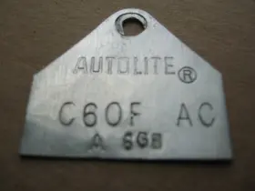 C6of-ac Ford 1967 67 Mustang Fairlane 200 1v 1 Barrel 1100 Carb Carburetor Tag C6of-ac Ford 1967 67 Mustang Fairlane 200 1v 1 Barrel 1100 Carb Carburetor Tag
