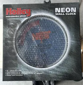 Holley 090127659342 Nos Nitrous Pressure Gauge Neon Clock - New
