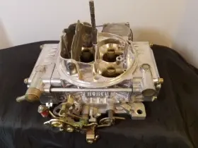 1850-13 Holley 4 Barrel Carburetor Manual Choke 600cfm Used Shiny