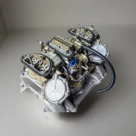 4672 Holley 4792/4790 Mopar 440 Six Pack Carb Setup 4670 Powder-coated Intake Complete