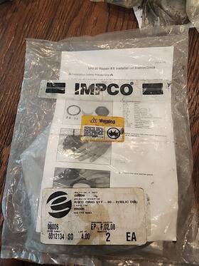Impco Rk-vff30-3 Rkvff303 Propane Repair Kit