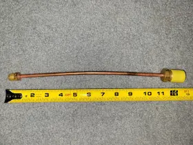 Me1669-12 Marshall Excelsior 12 Inch Copper Pigtail Pig Tail 3/8 Mpt Pol Propane Lpg Extension Regulator Npt Lp