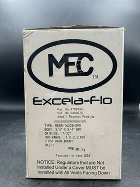 Marshall Excelsior Megr-1652e-dfh Propane Regulator 10 Psi 1-2.2psi Low Pressure