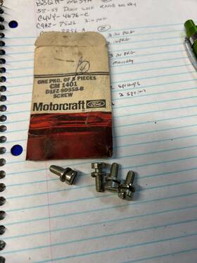 Motorcraft Ford D1fz-9d558-b Nos Carburetor Screws Cm-1401 Pinto Mustang 1971 73 Oem 4 Us