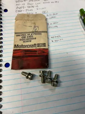 D1fz-9d558-b Motorcraft Ford Nos Carburetor Screws Cm-1401 Pinto Mustang 1971 73 Oem 4 Us
