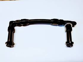 Proflo Products Kt-06ssbl 8an Double Pumper Fuel Log Holley 650. 750 850 4500 Or 4150 Black Braided
