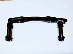 Kt-06ssbl Proflo Products 8an Double Pumper Fuel Log Holley 650. 750 850 4500 Or 4150 Black Braided