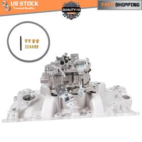Quality4u Wholesale 7040205 Quadrajet Carburetor 4 Barrel For Chevy Gmc 327 350 396 427 With Ntake Manifold