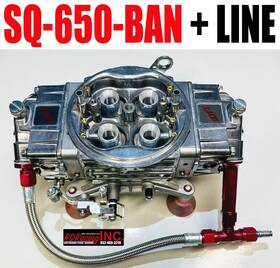 Quick Fuel Sq-650-ban Blow Thru Carburetor Gas Mechanical 4150 With #6 Line Kit