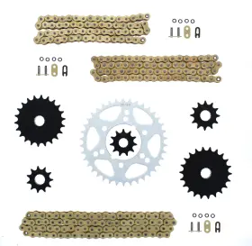 A-20192 Race-driven Chain And Sprockets For Polaris Magnum 425 4x4 1995 1996 Gold O-ring 64l 70l 86l