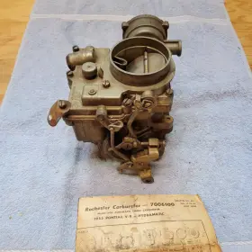 7006100 Rochester 1955 Pontiac V8 Hydramatic Carburetor 2 Brl - Older Rebuild