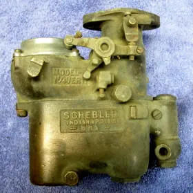 Sx-58 Schebler Antq. Vntg 1920s Brass Carburetor Model S 1 1/4 Vertical Kissel