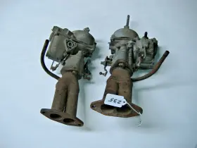 Solex Brosol H40/44 Vw Bug Dual Carburetors Eis Rebuildable Port #235 Solex Brosol H40/44 Vw Bug Dual Carburetors Eis Rebuildable Port #235