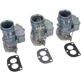 Speedway Motors 915116553 Set Of 3 9 Super 7 3-bolt 2-barrel Carburetors Plain Finish