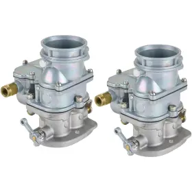 915116562 Speedway Motors Pair Of Secondary 9 Super 7 3-bolt 2-barrel Carbs Plain Finish