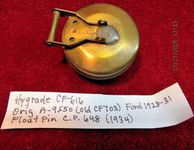 Zenith Cp616 1928-1931 Ford Model A Carburetor Fuel Bowl Brass Float