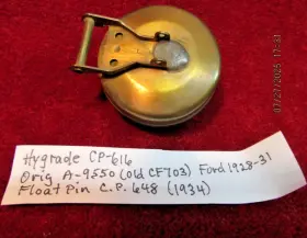 Cp616 Zenith 1928-1931 Ford Model A Carburetor Fuel Bowl Brass Float Cp616 Zenith 1928-1931 Ford Model A Carburetor Fuel Bowl Brass Float