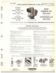 1951-52 Nash Rambler Six / Statesman 876S-876SA Carter Carburetor Info Sheet Used. Price: $15.00.