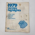 1979 Ford Service Highlights 2700 7200 Variable Venturi Carburetors Used. Price: $5.24.