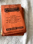 Nos Carter Carburetor Rebuild Gasket Kit 243 54 Desoto 2067S 2129S 2068S 2130S New. Price: $11.40.