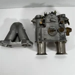 Italian Weber Carburetor Bologna W/ Kosman Specialties S.f. Manifold 40DCOE2 Used. Price: $399.95.