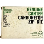 Carter Zip Kit 902-200 Carburetor Rebuild Clean Out New Old Stock Genuine. Price: $14.99.