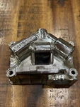 Holley Carburetor Center Hung Single Inlet Secondary Fuel Bowl 34R4842B Polish Used. Price: $35.00.