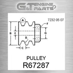 R67287 Pulley Fits John Deere (surplus Open Box) New. Price: $394.52.