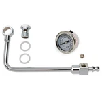 Edelbrock 8126 Chrome Fuel Line W/ 1-1/2 Inch Pressure Gauge. Price: $59.99.