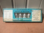 Vintage "national" Brand '55-63 Ford, Mercury Remanufactured Spark Plugs. Price: $15.95.