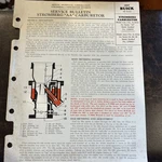 Stromberg Carburetor AA-1 1937 Buick AA-2 Service Bulletin Used. Price: $20.00.